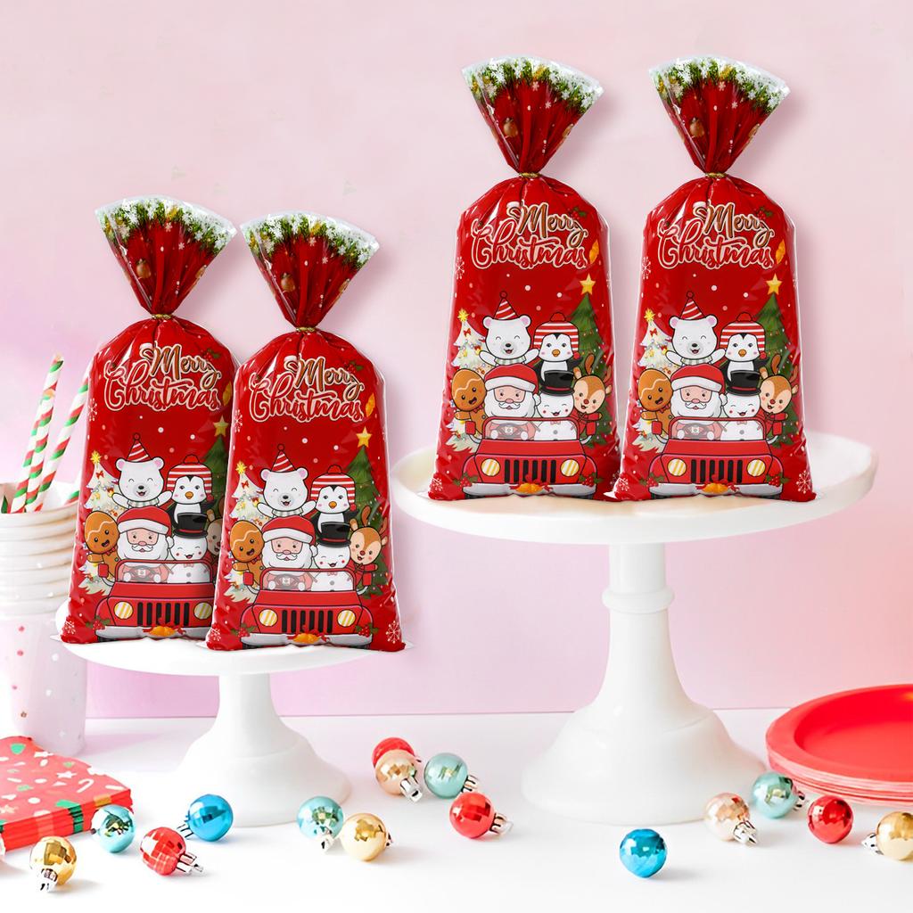 Creative Christmas Candy Bags 2024 Merry Christmas Decoration For Home Xmas Cristmas Navidad Noel New Year Santa Gift Cookie Bag