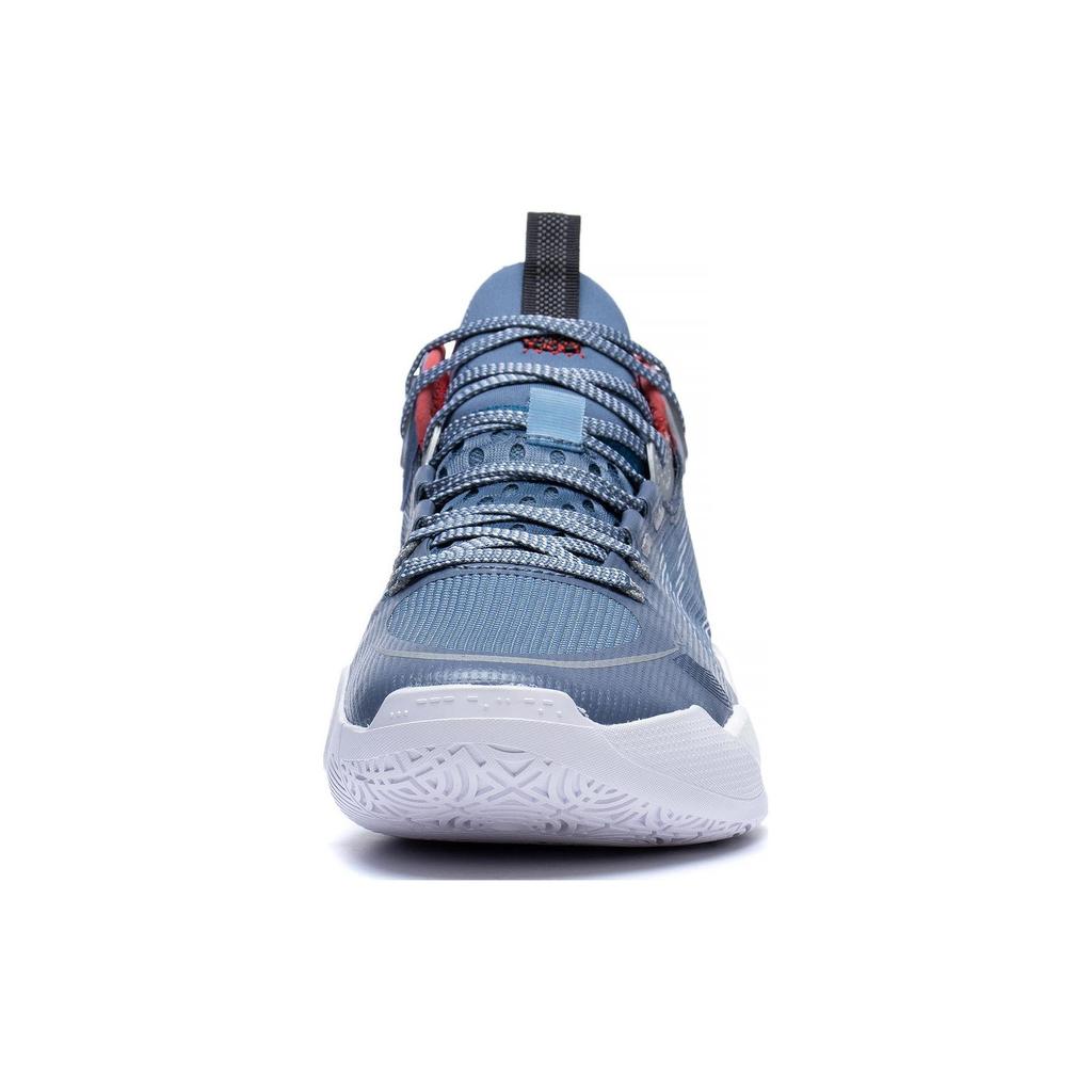Li Ning Sonic 10 Ultra Durable Breathable Mid-Top Basketball Shoes Men Basketball Shoes Blue White Red ABAS145-7