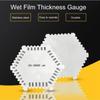 Stainless Steel Paint Coating Hexagon Wet Film Comb Anticorrosion Not Easy To Rust Wet Diaphragm Thickness Gauge Silver