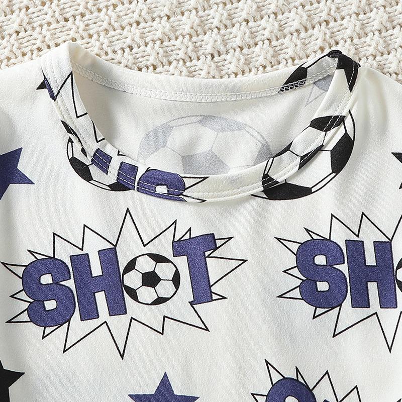 2-teiliges Set für Kinder Sommer Freizeit Sport Kurzarm T-Shirt und Shorts für Jungen und Mädchen Bequemes Rundhals-T-Shirt Lockere kurze Hose