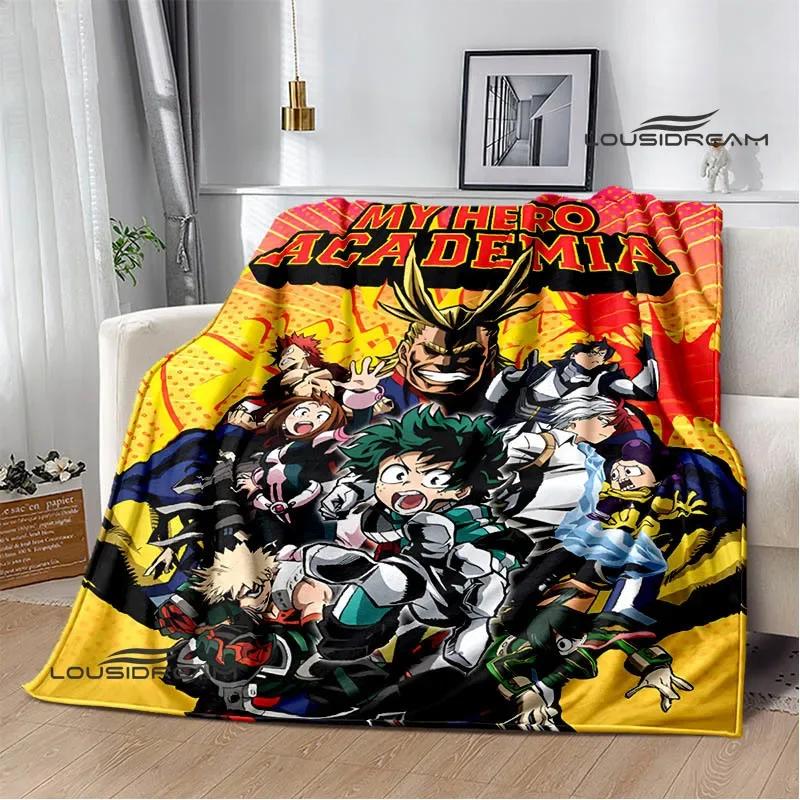 Decke mit Cartoon-Aufdruck „My Hero Academia“, warme Flanelldecken, weiche und bequeme Decke, Reisedecke für Zuhause, Geburtstagsgeschenk