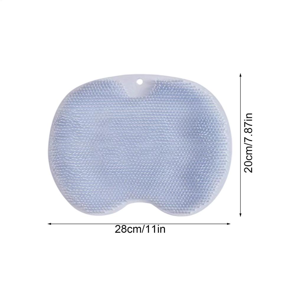 Silicone Scrubber Foot Brush Body Cleanser Silicone Sponge Bath Massage Mat Shower Back Brush Wall Mounted Foot Wash Mat синий