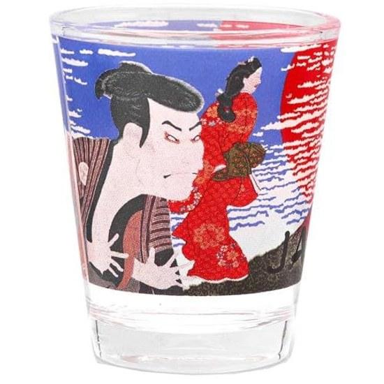 Alta JAPAN Shot Glass Ukiyo-e Size Approximately W5 D5 H6