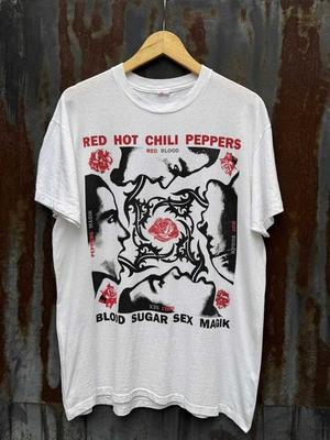 Maglietta Bianca Vintage Banda Red Hot Chili Peppers Taglia Unica S-5XL TA82 T-Shirt Unisex