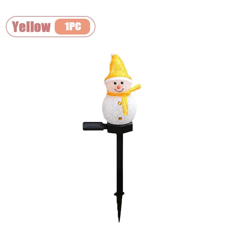 Solar Powered Christmas Snowman Lawn Stake Light Outdoor Garden Decor Ground for Yard Patio Holiday Atmosphere Lighting