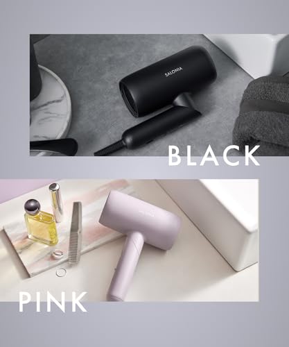 SALONIA Smooth Shine Hair Dryer, High Airflow, Fast Drying, Lightweight, White [Amazon.co.jp Exclusive]