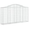 Gabion Baskets with High Arch 5 pcs 200 x 30 x 100 120 cm Galvanized Iron