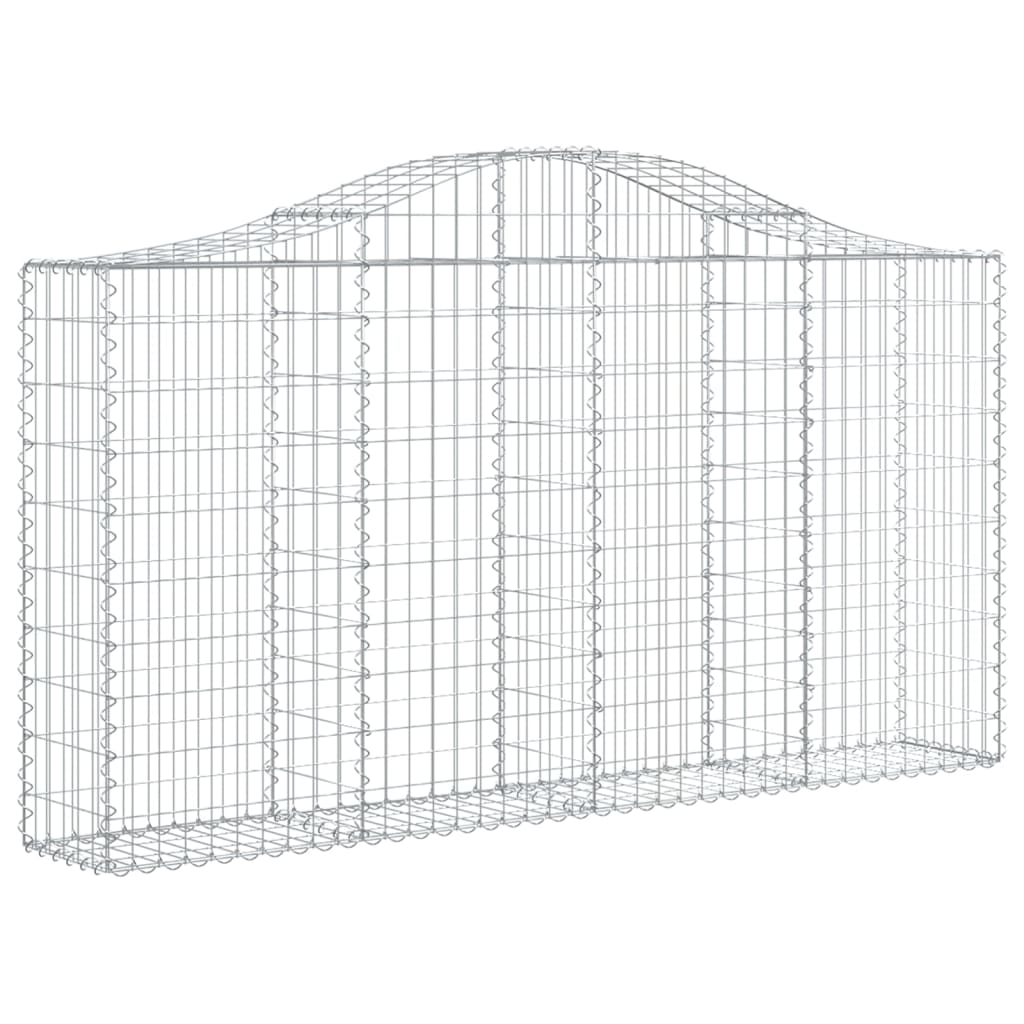 Gabion Baskets with High Arch 5 pcs 200 x 30 x 100 120 cm Galvanized Iron