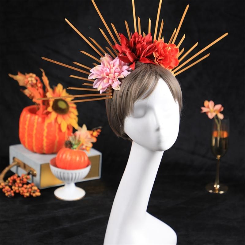 Plastic Skull Headbands For Halloween Parties Gothic Costume Accessory Portable Hair Decors