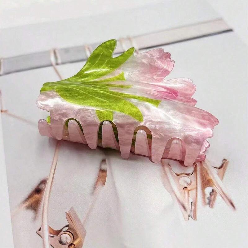 1PC flower clip tulip lily rose hair clip acrylic flower clip hair accessory dopamine hair clip