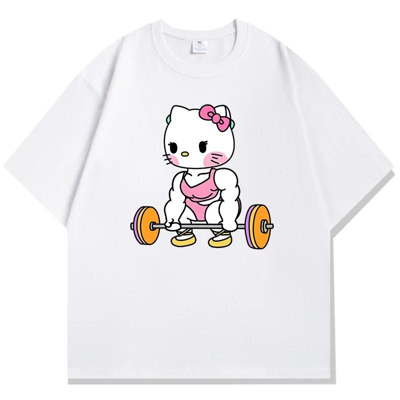 Cotton Breathable Childrens Tshirt Summer Pink Muscle Printed Parent Child Wear Unisexs and Womens Short Sleeves