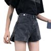 Side Zipper High Waisted Denim Shorts Spring and Summer Women's Loose Wide Leg Shorts