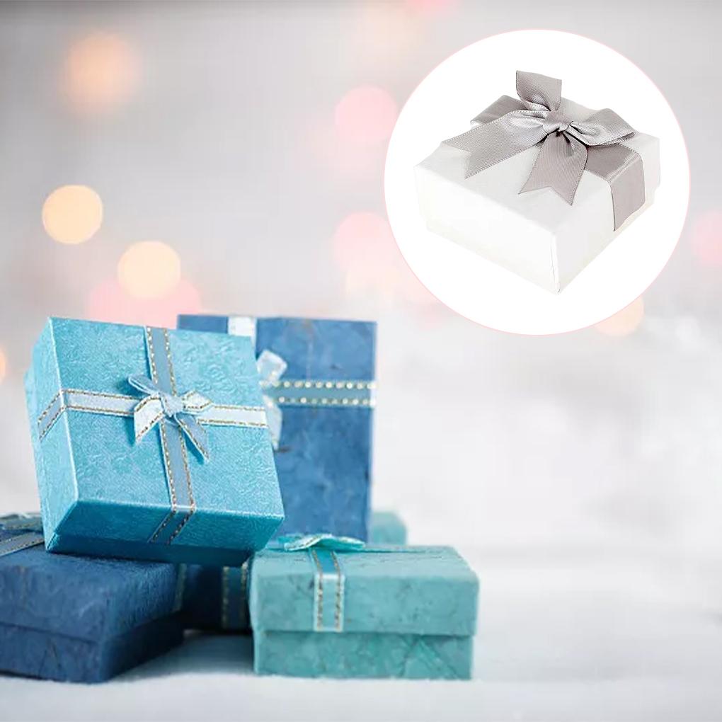 Box Jewelry Gifts Ribbon Nordic Boxes Lady Necklaces Earring Necklace Casket Case Ornament Decoration Wedding Halloween
