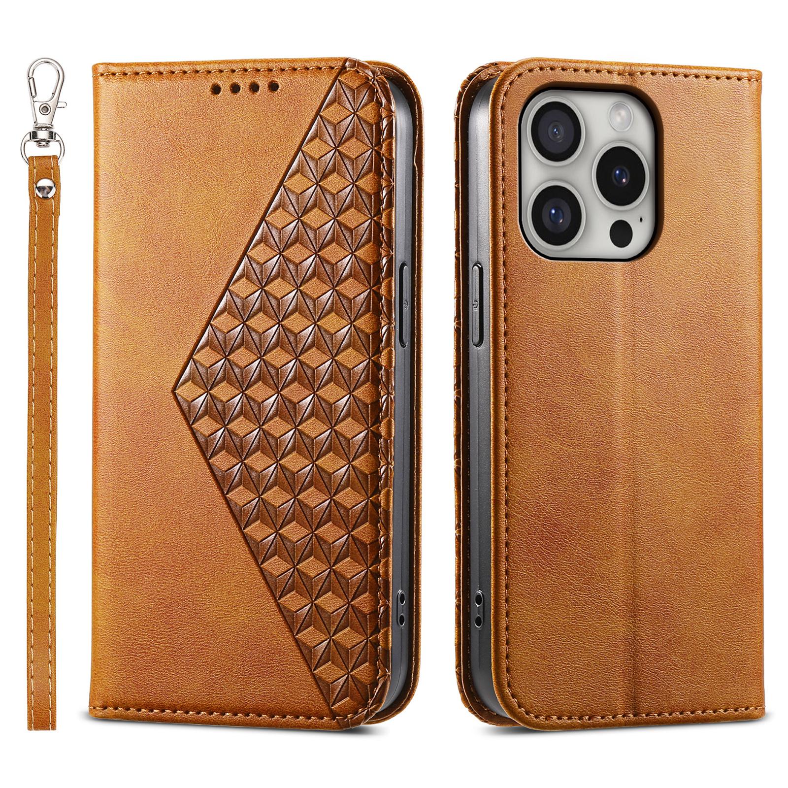 

Для iPhone 16 Pro Чехол-кошелек для телефона из искусственной ПУ кожи с откидной крышкой Yellow