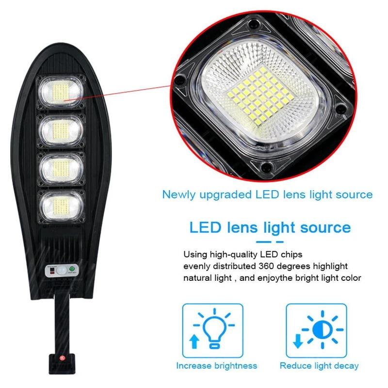 LED Außen Hofleuchte IP65 Wasserdicht Bewegungssensor Solar Straßenleuchte Multifunktionale Gartenleuchte für Flur Platz Hof 168/126/84/42LED