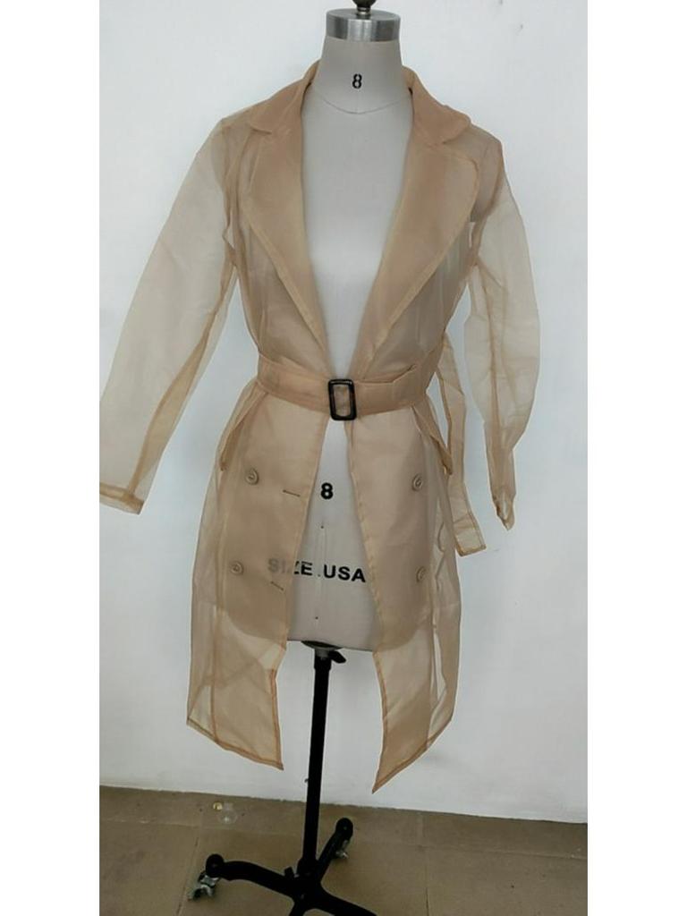 2022 Spring/Summer Loose Lantern Sleeve Mid-Length Cardigan Jacket