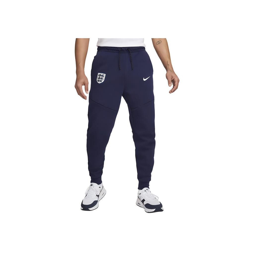Nike England Tech Fleece Logo Embroidery Comfortable Mid Waist Football Knit Pants Men Pants Dark-Purple FZ5964-555