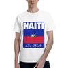 Haiti EST 1804 Independence Haitian Flag Merch 100 Cotton TShirt Mens Oversized T Shirts Men Crew Neck Short Sleeve S6XL