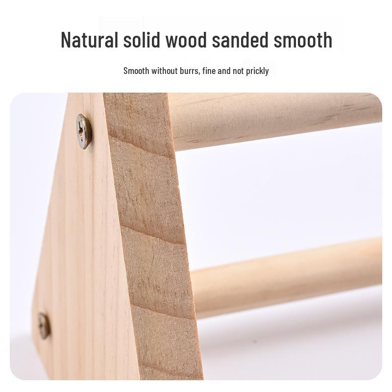 Parrot Grinding Claws Training Perch: Triangle Prickly Ash Wood Interactive Stand