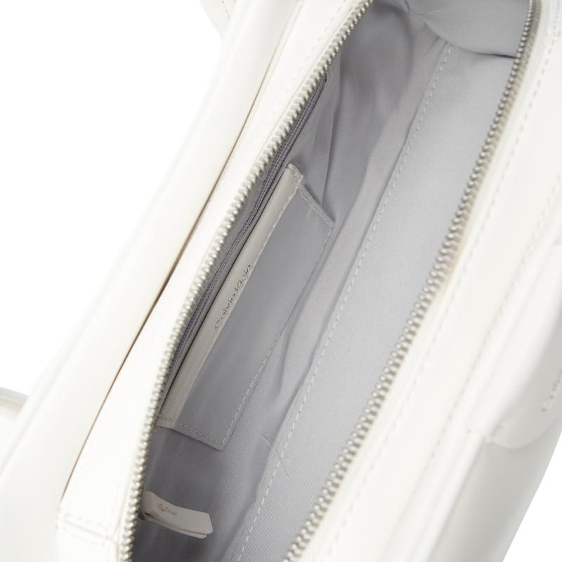 Calvin Klein Elegant Commuter Pendant Synthetic Material Boston Bag Handbag Medium Women Handbags Moonlight-White 4F3369G-4LX