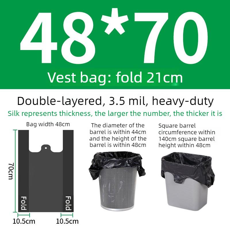 50pcs Extra Large & Thick Black Garbage Bags for Sanitation and Hotels, Commercial Large Garbage Bags