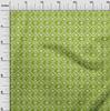 oneOone Cotton Flex Green Fabric Geometric Bandhani Fabric For Sewing Printed Craft Fabric By The Yard 40 Inches