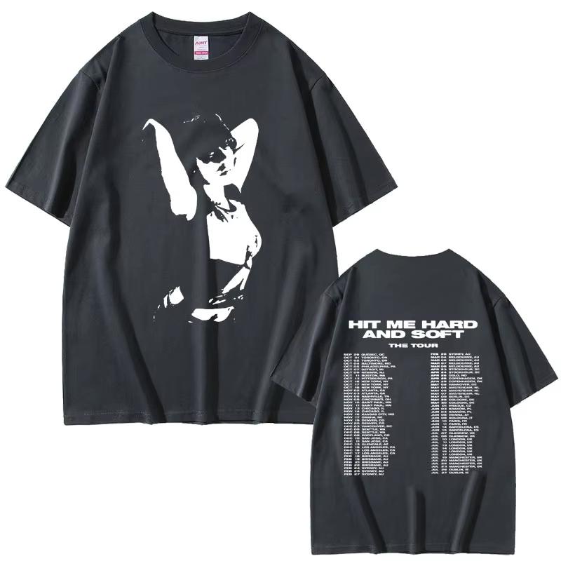 Hit Me Hard and Soft Tour 2024 Tshirt Unisex Fashion Casual Tshirt Cotton Short Sleeve Unisex Women Hip Hop Oversized T Shirts