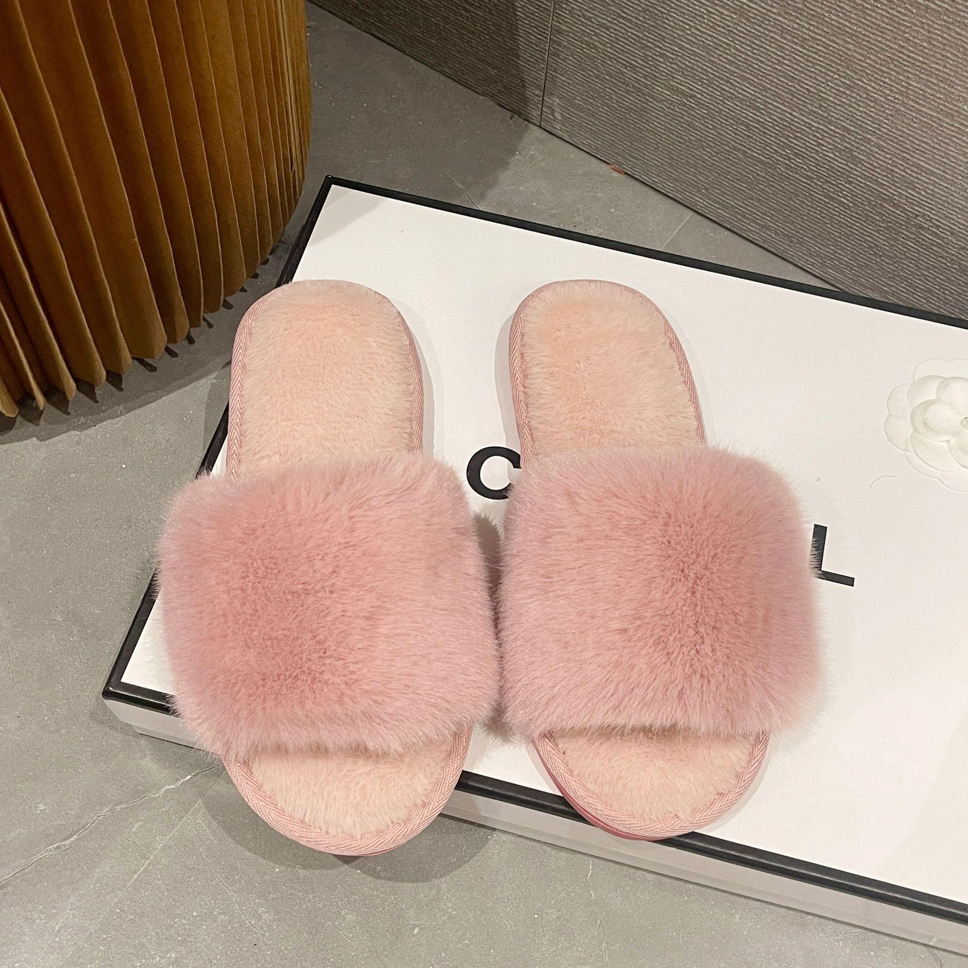 

Модные зимние женские зимние домашние пушистые тапочки нескользящие повседневные домашние туфли на плоской подошве женские шлепанцы теплая обувь однотонные 36-37 розовый