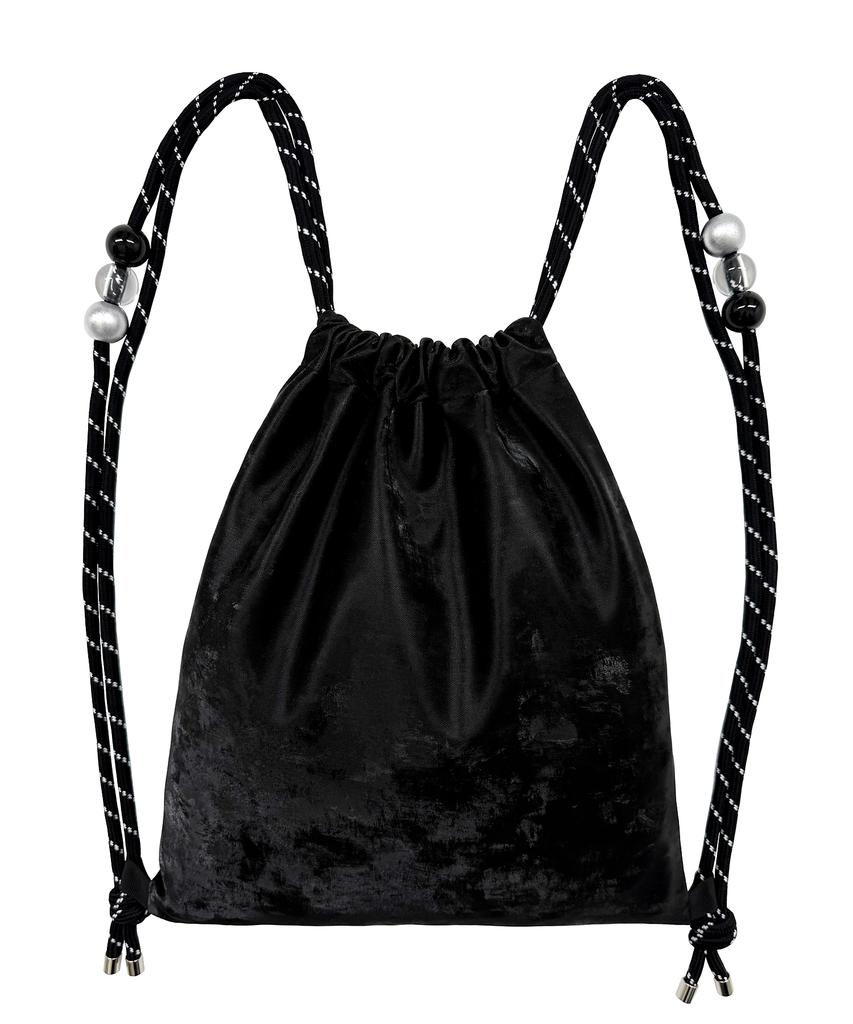 Other-Worldly Silver Flower Gym Sack [Black]