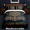 Decorative Artwork Theme Custom Text Or Name 3Pcs Bedding Set,1 Flat Sheet & 2 Pillowcases Personalized Home Bedding