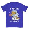 Leisure Garfields I Hate Mondays Coffee T-Shirt Men 100%Cotton Short Sleeve  Round Neck Summer Tops Shirts