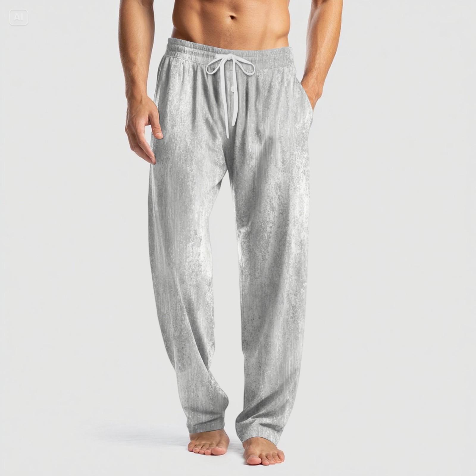 

Men s Knitted Halloween Print Pocket Casual Pants Pajama Pants XXXL