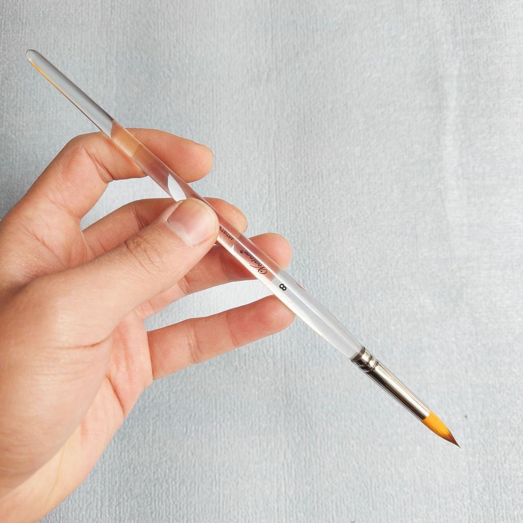 High Value White Swan Crystal Rod Nylon Brush Watercolor Gouache Digital Oil Brush Art Stroke Line Brush