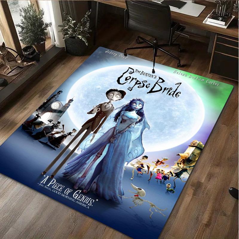 1Pc Corpse Bride Print Rug - Computer Chair Area Rug home decoration Carpet For Living Room Bedroom Flooring Mat