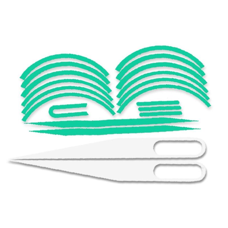 

Waterproofs Scooter Decal Wheel Hub Protective Reflective Sticker Electric Scooter Reflective Sticker Easy to Use зелений/білий