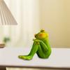 Kreslená figurka žáby, líbající se, meditující, záchodová žába, socha, pryskyřičná zvířecí socha, vnitřní, venkovní, zahradní, stolní dekorace, ozdoba