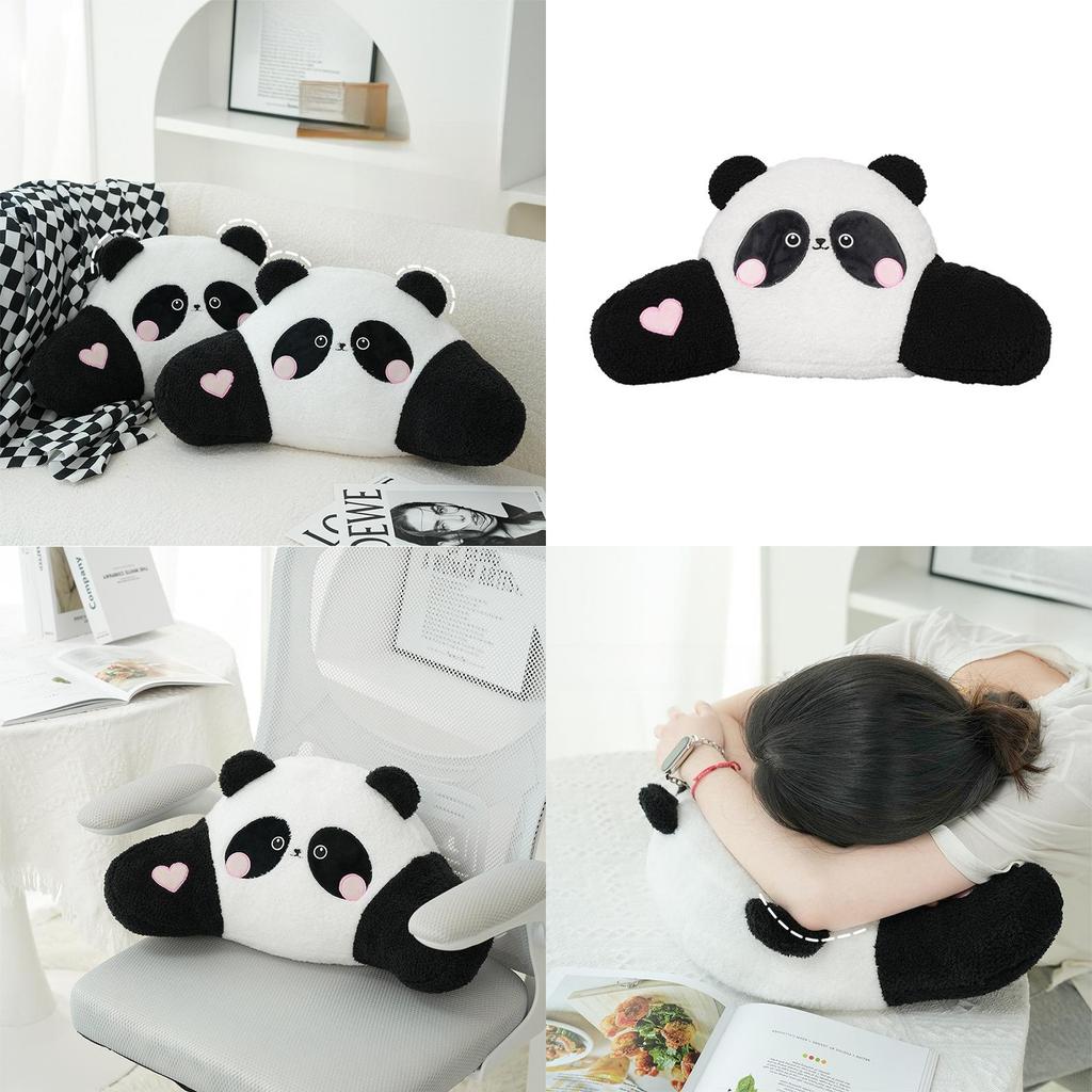Cute Panda Plush Cushion With Embroidered Animal Design For Living Room Comfort