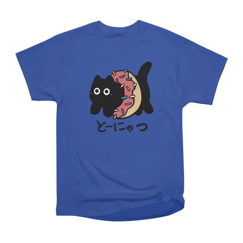 Men Casual Shirts Short Sleeves DONYATSU Tees Oversized T-shirts S синий