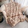 Tropical Jungle Wind Contrasting Colors Double-Sided Imitation Cashmere Scarf Winter High-End Warm Shawl