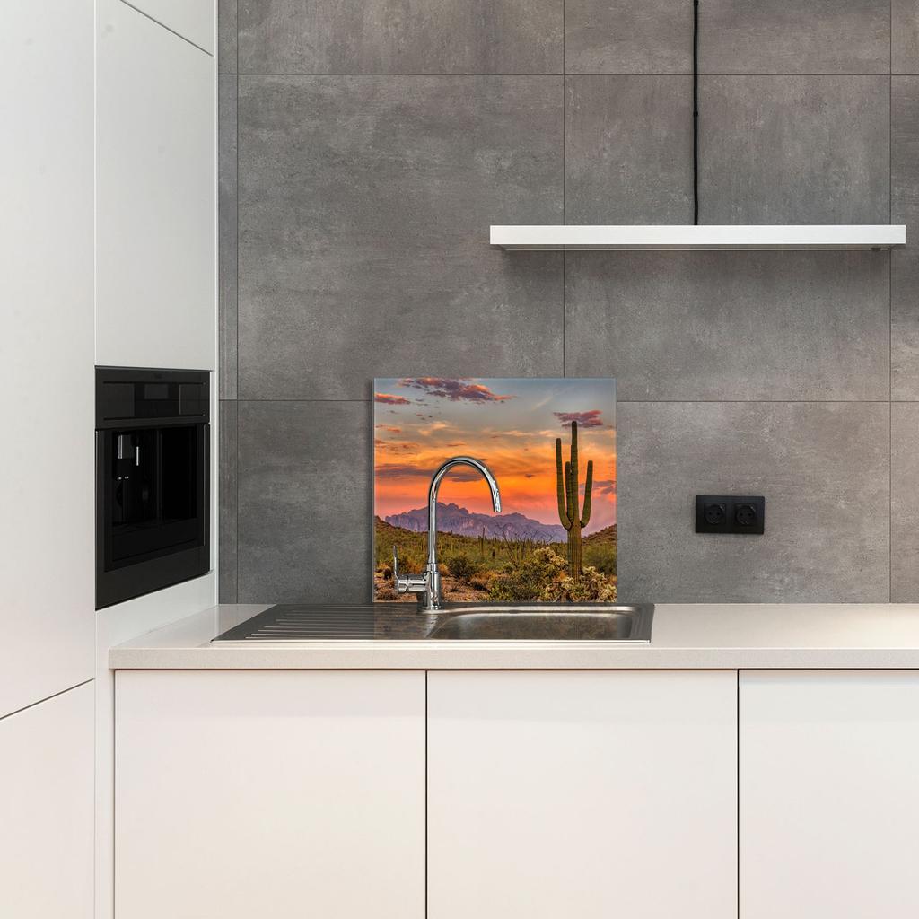 PANNELLO IN VETRO PER CUCINA 65x60 Montagne