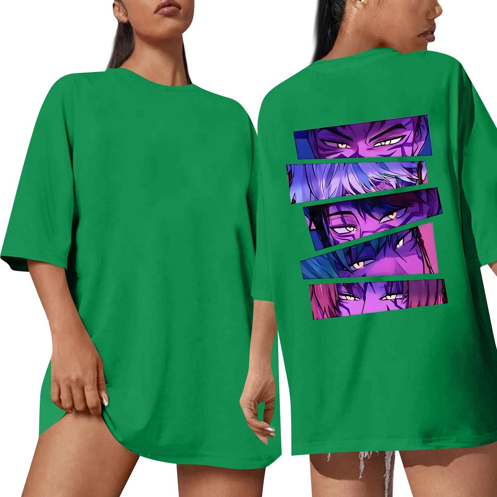 

Женская футболка с круглым вырезом, с коротким рукавом, повседневный свободный топ S