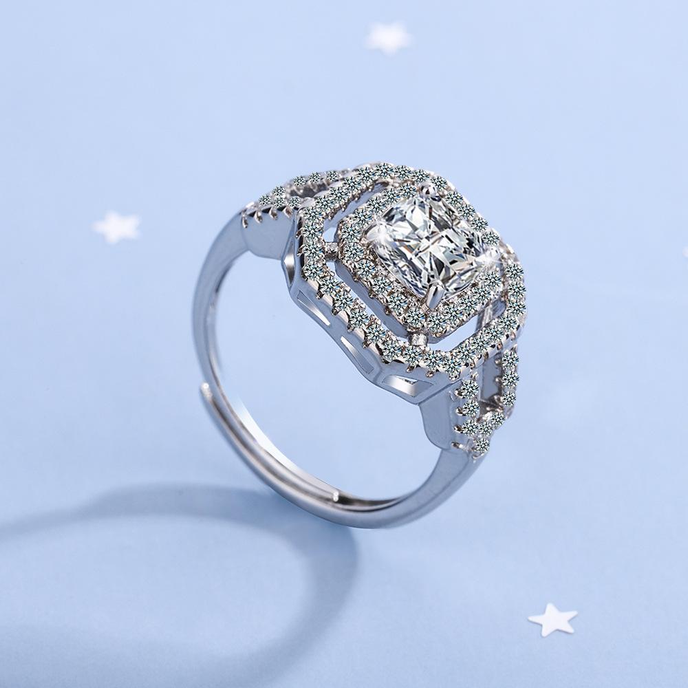 Lindon Classic Copper Zircon Ring Ladies Jewelry Wedding Promise Party Gift