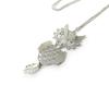 Les Trésors De Lily [N8181] - Silver 'Owls' Designer Necklace