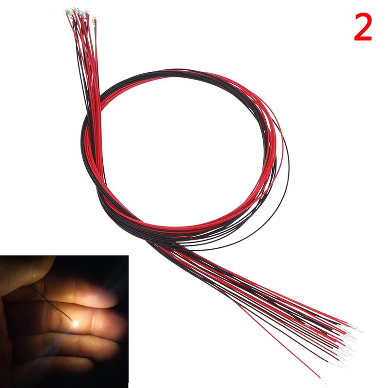 10Pcs 20Cm T0603Wm Soldered Micro Litz Wired Leads Warm White Smd Led 0603