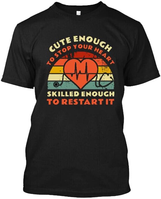 Custom Cute Enough to Stop Your Heart Skilled Enough to Restart Men T Shirt 3XL чёрный