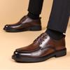 Men's Leather Shoes 2024 Autumn Business Outdoor Casual Formal Inner Height Increase 6CM Groom Wedding Suit Shoes Size 37-45