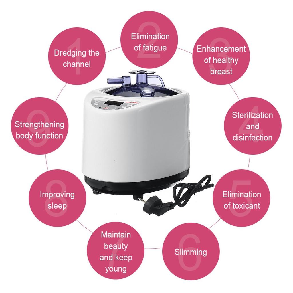 2.6L Sauna Vapur Pot Jeneratörü Buhar SPA Pot Makinesi Ev için Uzaktan Kumanda ile Büyük Sauna Vapur Vücut Terapi Sauna