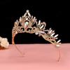 Antique Bronze Baroque Crown Vintage Princess Rhinestone Tiara Exquisite Queen Tiara Crown  Party