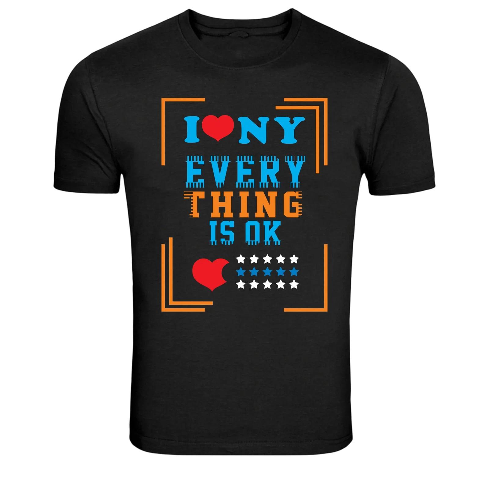 I Love NY Everything Is OK New York Graphic T-Shirt S