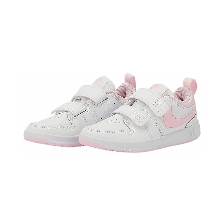 New Nike Pico 5 Slip-Resistant Cushioning Wear-Resistant Low-Top Skateboard Shoes White Pink Children Aged 3-7 Years Old AR4161-105